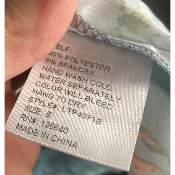 L'atiste Women's Floral Kimono Dolman Long Ruffle Sleeve Tunic Size Small w/belt - Picture 7 of 7